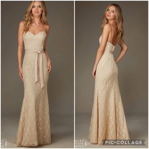 Morilee Madeline Gardner Off White Lace Wedding Formal Dress size 12